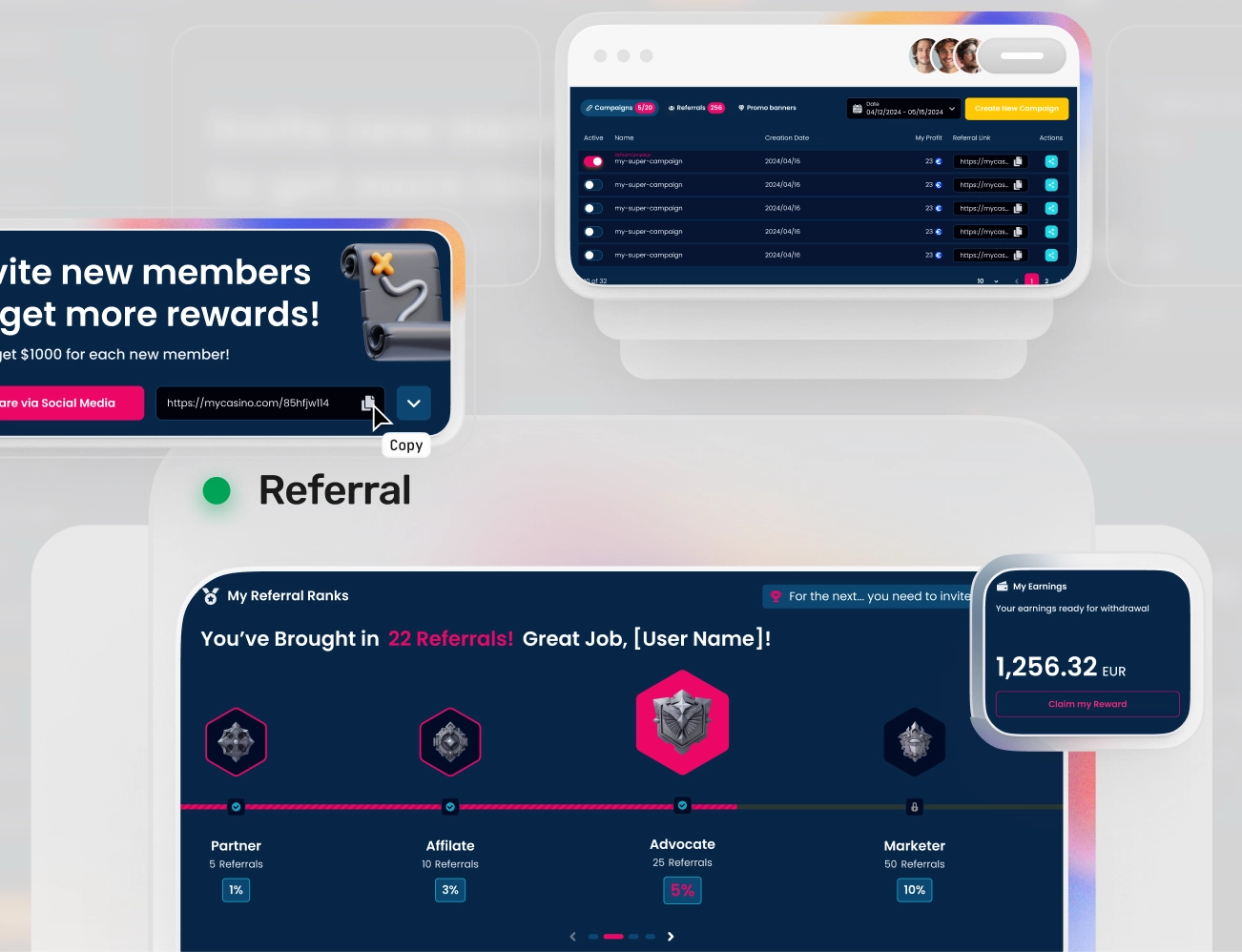 demo page, referral